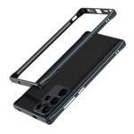 Per Samsung Galaxy S22 Ultra Aurora Series Protector Lens + Metal Frame Protective Telefono (Nero Blue)