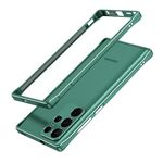 Per Samsung Galaxy S22 Ultra Aurora Series Protettore lente + Telefono in metallo Custodia di protezione (argento verde)