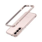Per Samsung Galaxy S22 5G Aurora Series Protettore lente + Telefono in metallo Custodia di protezione (argento oro)
