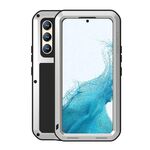 Per Samsung Galaxy S22+ Love Mei Metal Shock Protept Dust Dust Protective Telefono con vetro (argento)