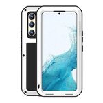 Per Samsung Galaxy S22+ Love Mei Metal Shock Protept Dust Dust Protective Telefono con vetro (bianco)