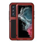 Per Samsung Galaxy S22 Ultra 5G Love Mei Metal Shock Auro prova impermeabile al telefono protettivo (rosso)