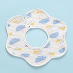 2 pezzi sottile garza di cotone impermeabile morbido a 360 gradi rotanti rotanti (nuvola blu)
