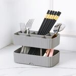 2 pezzi cucina cucina a corso a corto crollo drenante box di stoccaggio multifunzionale gabbia (grigio)