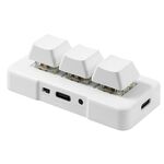 MK321 3 chiavi Casti personalizzati Office PS Clip Macro Programming KyyPad, Lunghezza del cavo: 1,5 m (bianco)