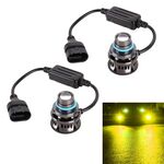 1 coppia 9005 27W / DC12V Fedimento a LED in lega di alluminio auto (luce oro)