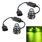 1 coppia 9006 27W / DC12V Auto in alluminio LED lampeggiante LED LED illuminazione (verde lime)