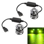 1 coppia H7 27W / DC12V Auto Alluminio LED lampeggiante LED LEDLIGHT (verde lime)