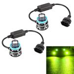 1 coppia H11 27W / DC12V Auto Alluminio LED lampeggiante LED LEDlight (verde lime)