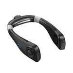 Aromatherapy senza foglie di raffreddamento fogliare ventola per collo appeso mini ventola portatile USB (nero)