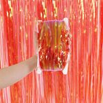2 PC Candy Rain Curtain Festive Decoration Festive Foto Sfondo, dimensioni: 1x2m Orange Red
