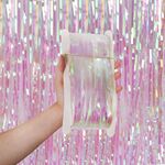 2 PC Candy Rain Curtain Festive Decoration Festive Foto Sfondo, dimensioni: 1x2m trasparente