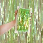 Sfondo fotografico per decorazioni festive per tende antipioggia, dimensioni: 1x3M Verde