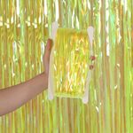 2 pezzi Candy Rain Curtain Festive Decoration Festive Foto Sfondo, dimensioni: 1x3m giallo