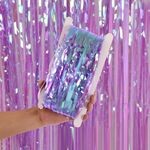 2 PC Candy Rain Curtain Festive Decoration Festive Foto Sfondo, dimensioni: 1x3m Purple