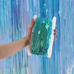 2 pezzi Candy Rain Curtain Festive Decoration Festive Foto Sfondo, dimensioni: 1x3m blu