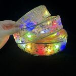 Luci a LED di Natale Bronzing Luci a doppia corda a nastro, Specifiche: 1 m (luce colore oro)