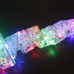 Luci a LED di Natale Bronzing Luci a doppia corda a nastro, Specifiche: 2m (luce colorata d'argento)