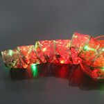 Luci a LED di Natale Bronzing Luci a doppia corda a nastro, Specifiche: 2m (luce di colore rosso oro)
