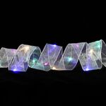 Ornamento di Natale a doppia luce a doppia luce fenomono luci corda a nastro, specifica: 2m (luce colore argento)