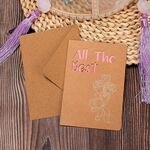 20 pezzi Retro Hollow Kraft Blessing Card con busta (ti auguro tutto il meglio)