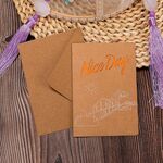 20 pezzi Retro Hollow Kraft Blessing Card con busta (una bella giornata)