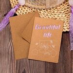 20 pezzi Retro Hollow Kraft Blessing Card con busta (bella vita)