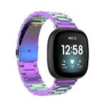 Per Fitbit Versa 4/Sense 2/Versa 3/Sense 3 cinturino in acciaio inossidabile con perline (colorato)