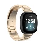 Per Fitbit Versa 4/Sense 2/Versa 3/Sense 3 Cinturino in acciaio inossidabile con perline (Champagne)