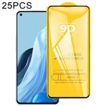 25 pezzi Film in vetro temperato a schermo integrale 9d per Oppo Reno7 a