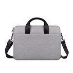 ST09 Borsa per laptop a spalla singola portatile, dimensione: 15,6 pollici (grigio con spalline)