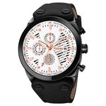 Skmei 9282 Watch Quartz in pelle in pelle in acciaio inossidabile.