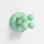 Portaoggetti per spazzolino da denti con gancio per pasta senza cuciture in silicone senza unghie (verde menta)