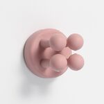 Portaspazzolino con gancio per pasta senza cuciture in silicone senza unghie (radice di loto rosa)