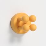 Portaoggetti per spazzolino da denti con gancio per pasta senza cuciture in silicone senza unghie (giallo zenzero)