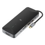 V240 12 in 1 Multifunzionale USB-C / Type-C 3.1 Mash Hub Docking Station (Black)