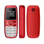 Mini cellulare BM200, 0,66 pollici, MT6261D, 21 tasti, Bluetooth, musica mp3, doppia sim, rete: 2G (rosso)