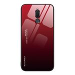 Per Huawei Maimang 6 Custodia in vetro a colori sfumati (rosso nero)