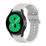 Per Samsung Galaxy Watch 5 Cinturino ufficiale in silicone da 44 mm, taglia: S (grigio argento)