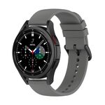 Per Samsung Galaxy Watch 5 40mm 20mm Cinturino in silicone a coda rotonda (grigio scuro)