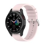 Per Samsung Galaxy Watch 5 40mm 20mm Cinturino in silicone a coda rotonda (rosa chiaro)