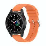 Per Samsung Galaxy Watch 5 44mm 20mm Cinturino in silicone a coda rotonda (arancione)