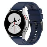 Per Samsung Galaxy Watch 5 44mm 20mm Cinturino in silicone con fibbia nera (blu)