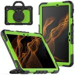 Per Samsung Galaxy Tab S8 / S7 Supporto per bracciale in silicone + Custodia per tablet PC (giallo verde)