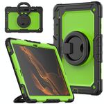 Per Samsung Galaxy Tab S8 + / S7 + Supporto per bracciale in silicone + Custodia per tablet PC (giallo verde)