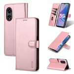 Per OPPO A97 5G AZNS Custodia per cellulare in pelle con texture polpaccio al tatto (oro rosa)