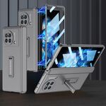 Custodia per telefono con cerniera magnetica per vivo X Fold GKK con supporto (grigio)