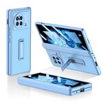 Custodia per telefono in pelle con cerniera magnetica per vivo X Fold GKK con supporto (blu)