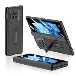 Custodia per telefono in pelle con cerniera magnetica per vivo X Fold GKK con supporto (fibra di carbonio)