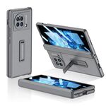 Custodia per telefono in pelle con cerniera magnetica per vivo X Fold GKK con supporto (grigio)